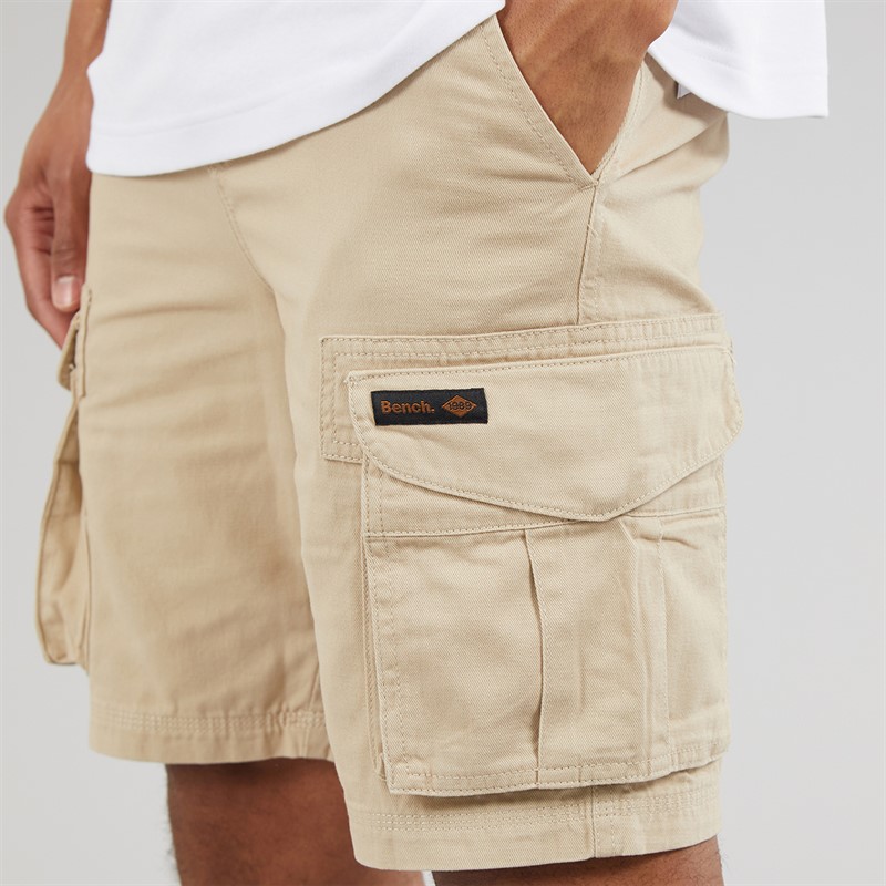Bench Mens Noahs Cargo Shorts Stone