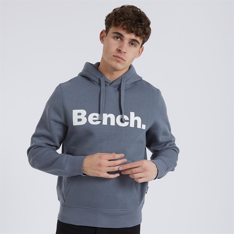 Bench Mens Skinner Spots Hoodie Steel Grey