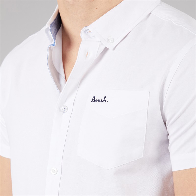 Bench Chemise à manches courtes Bowdon blanche homme