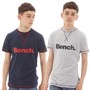 Bench Boys Barboza Two Pack T-Shirts Navy/Grey Marl