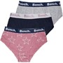 Bench Girls Kamila Three Pack Briefs Set Pink/Navy/Grey Marl