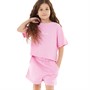 Bench Girls Lucida Crop T-Shirt And Shorts Set Bubble Gum