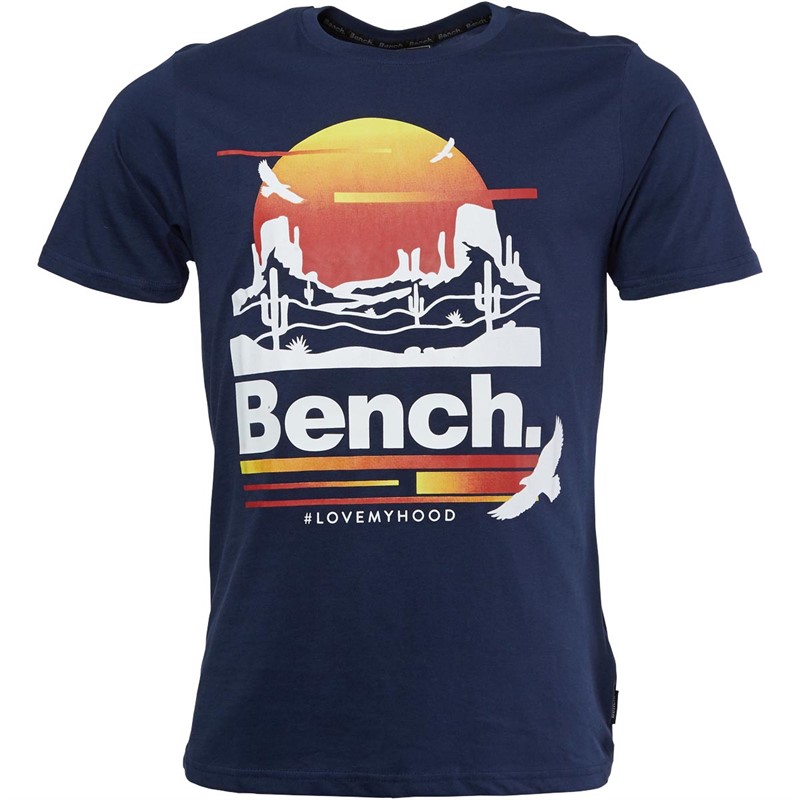 Bench Heren Mendota T-shirts Marineblauw
