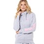 Bench Womens Darcine Zip Thru Hoodie Grey Marl