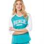 Bench Womens Myaree 3/4 Sleeve Top Bright Teal