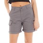 Bench Womens Ashline Cargo Shorts Charcoal