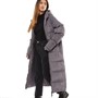 Bench Womens Ryelle Maxi Length Puffer Jacket Charcoal