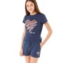 Bench Meisjes Badia T-shirt en Shorts Set Navy