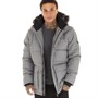 Bench Mens Koufax Padded Parka Steel Grey/Black