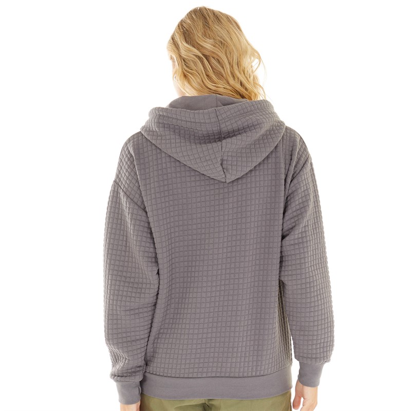 Bench Womens Tameka Zip Thru Hoodie Charcoal