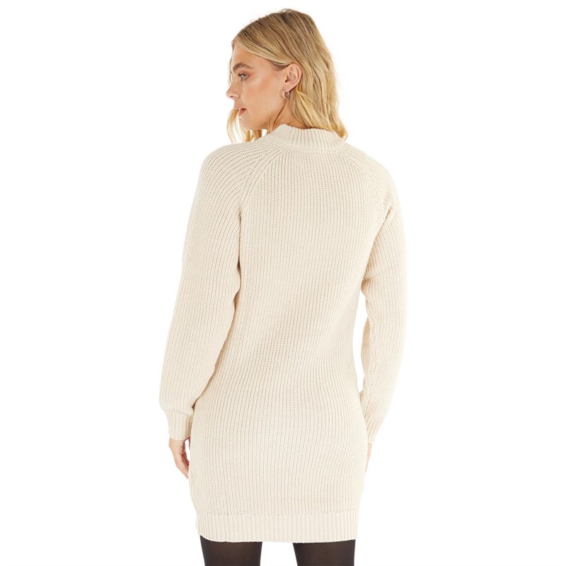 Bench Womens Karlie Knit Dress Oatmeal Marl