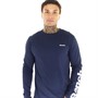 Bench Mens Caviar Long Sleeve T-Shirt Navy