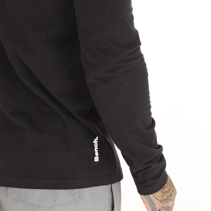 Bench Herren Caviar T-Shirts mit langem Arm. Schwarz