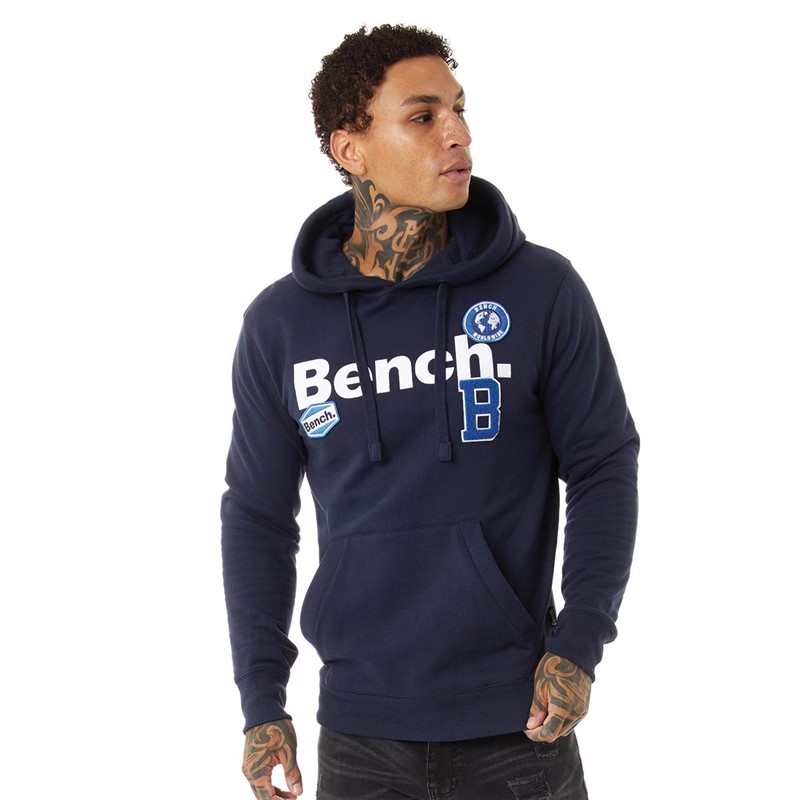 Bench Mens Broochy Hoodie Navy