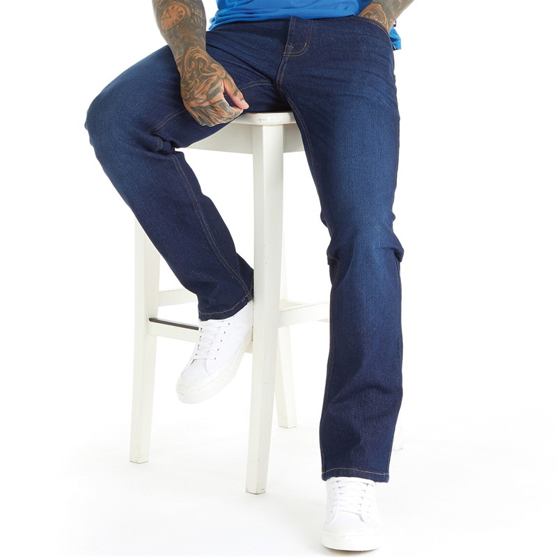 Buy Bench Mens Stuart Straight Fit Jeans Dark Indigo Wash