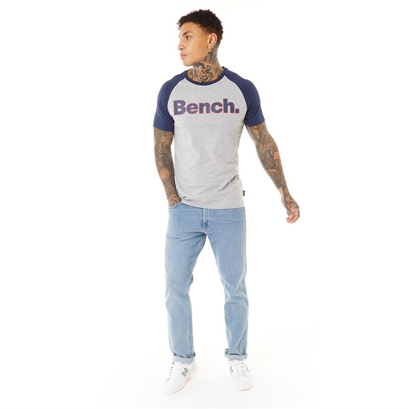 Bench Heren Jase T-shirts Gemeleerd Grijs