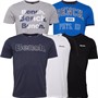 Bench Mens Relca Five Pack T-Shirts Black/White/Royal/Grey Marl/Navy Marl