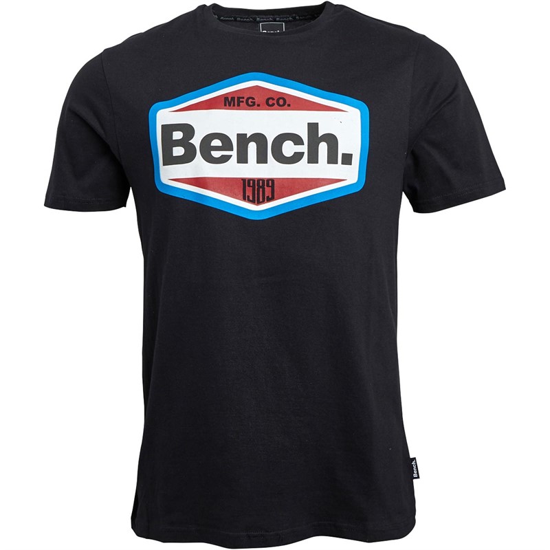 Bench Heren Thaniel T-shirts Zwart