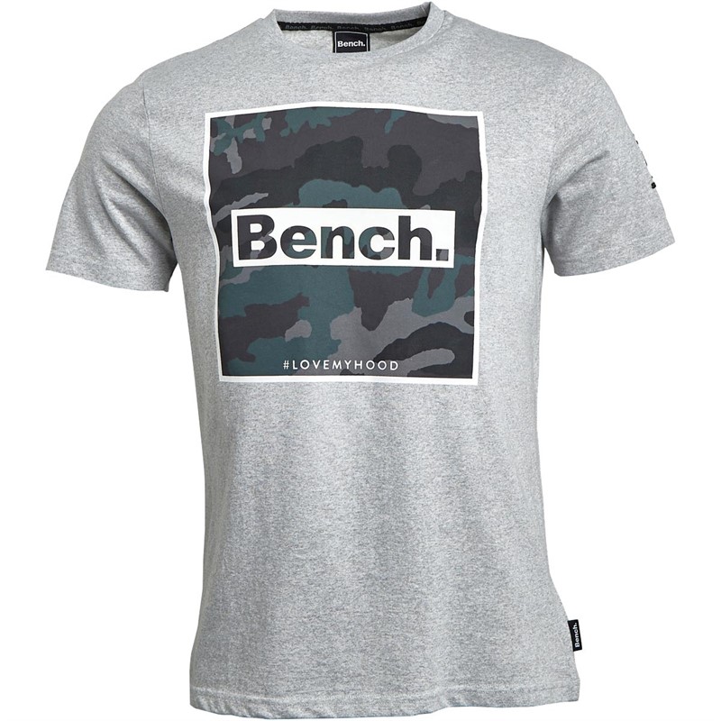 Bench Heren Lohmar T-shirts Gemeleerd Grijs