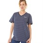 Bench Womens Zaya T-Shirt Navy Stripe