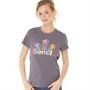Bench Womens Starburst T-Shirt Charcoal