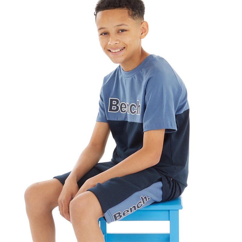 Bench Jongens Maxleba T-shirt en shorts set donkerblauw