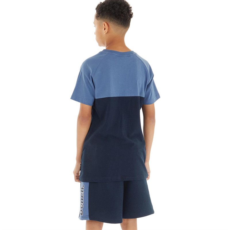 Bench Jongens Maxleba T-shirt en shorts set donkerblauw