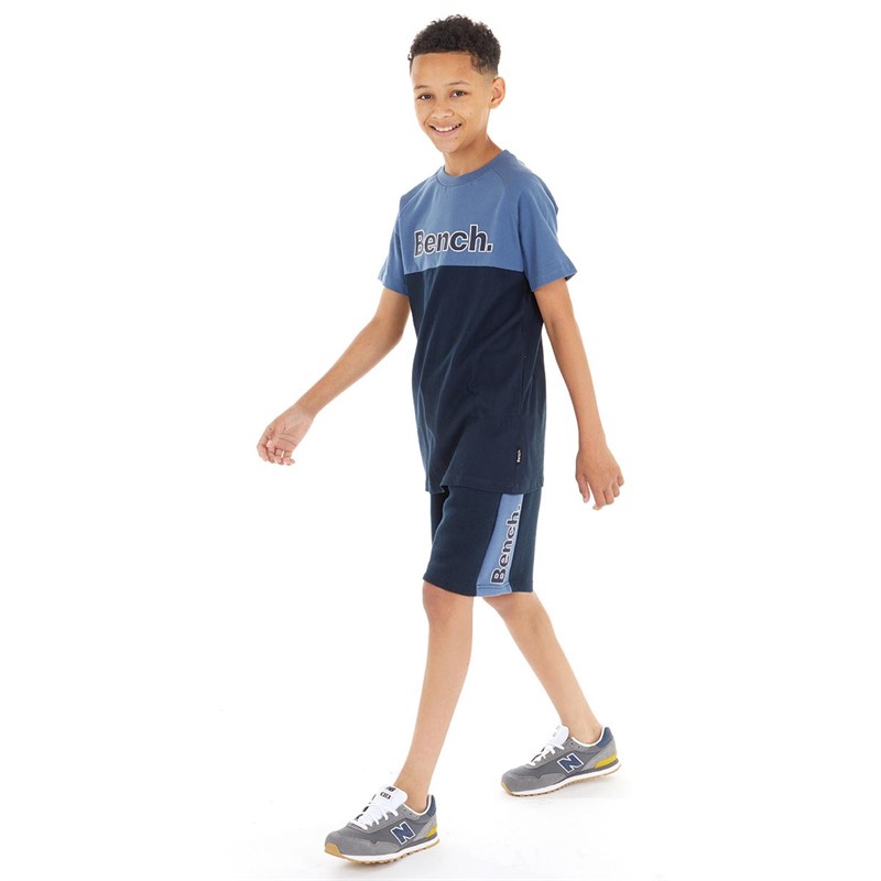 Bench Jongens Maxleba T-shirt en shorts set donkerblauw