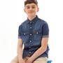 Bench Boys Sinda Short Sleeve Shirt Mid Wash