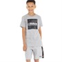 Bench Jongens Sanlo Fleece T-shirt En Shorts Set Grijs Melange
