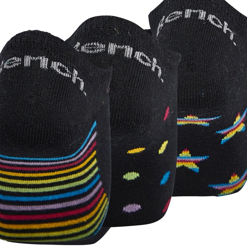 Bench Girls Sheila Three Pack Trainer Socks Black