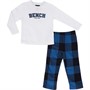 Bench Boys Check Flannel Pyjama Set Blue Check