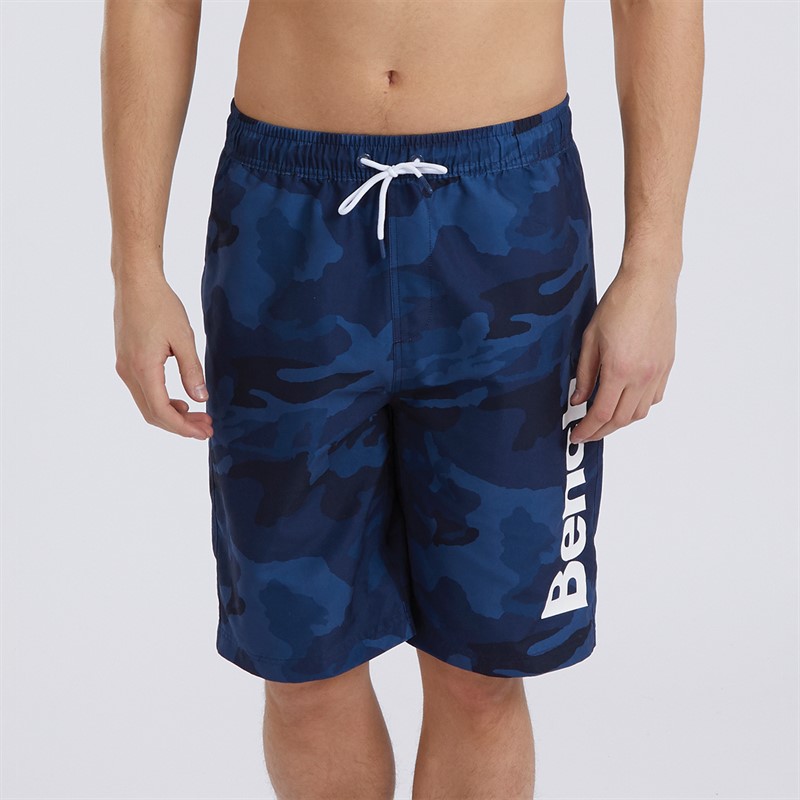 Buy Bench Mens Bermuda Swim Shorts Blue Camo