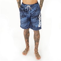 Bench Mens Bermuda Swim Shorts Blue Camo