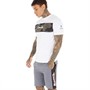 Bench Mens Onba T-Shirt And Shorts Co-Ord White/Grey