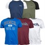 Bench Mens Relica Five Pack T-Shirts Black/Khaki/Red/White/Royal