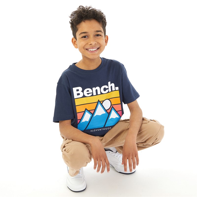 Bench Boys Abbas Graphic T-Shirt Navy