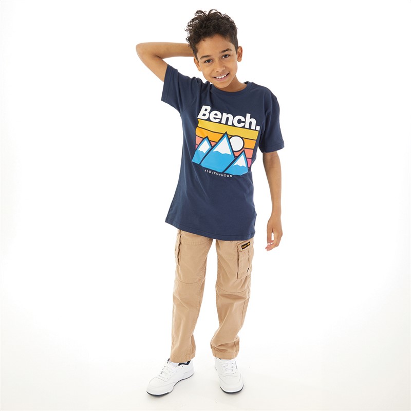 Bench Boys Abbas Graphic T-Shirt Navy