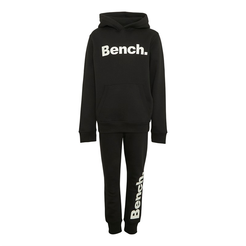 Bench Boys Judoon Hoodie Joggers And Gilet Set Black