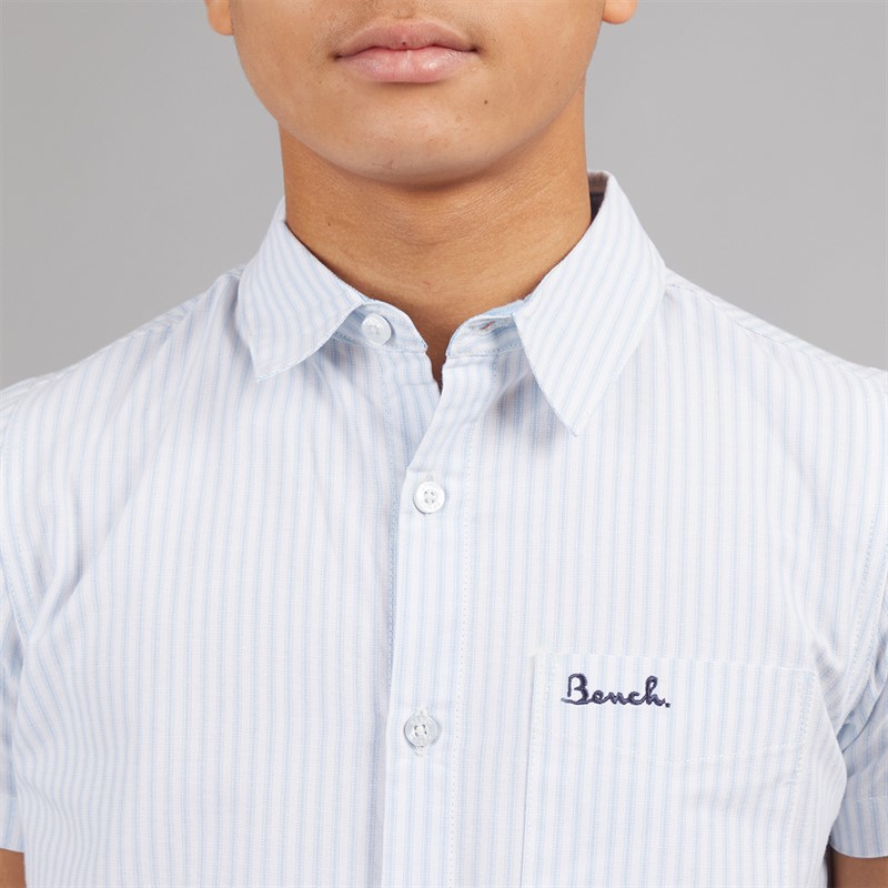 Bench Boys Werter T-Shirt Short Sleeve Shirt And Chino Shorts Set White/Navy/Denim