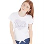 Bench Piger T-shirt med snøre i taljen Print Hvid