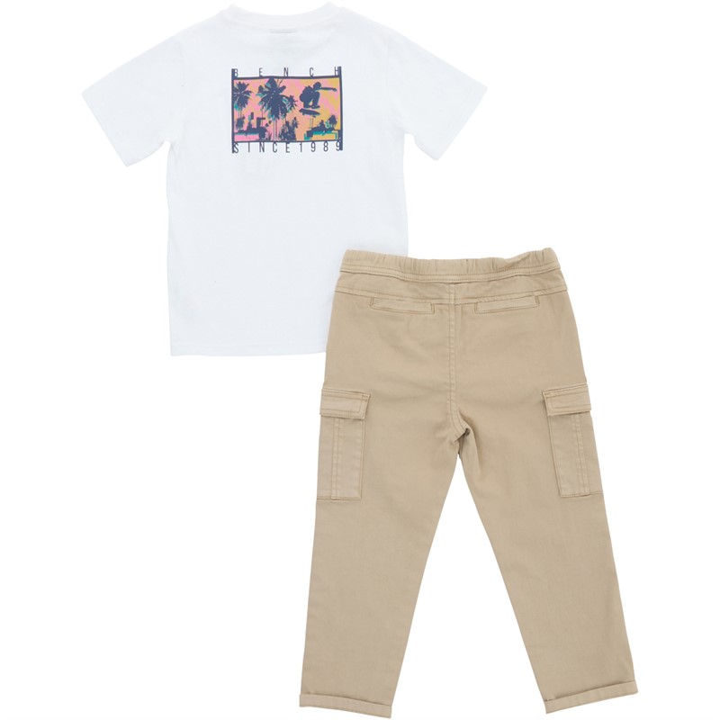 Bench Boys T-Shirt And Cargo Pants White