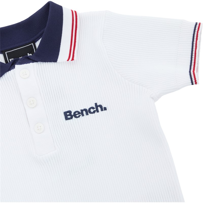 Bench Boys True Knit Polo And Shorts Set White