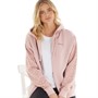 Bench Damen Liney Zip Thru Hoodie Hell Staubig Rosa
