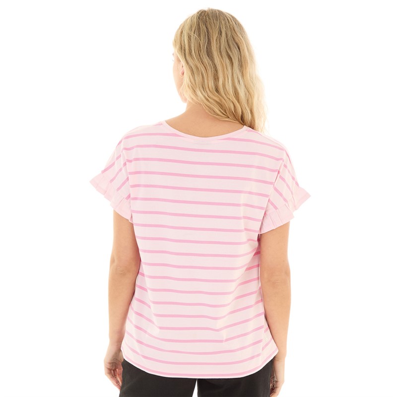 Bench Womens Velmina T-Shirt Pink Stripe