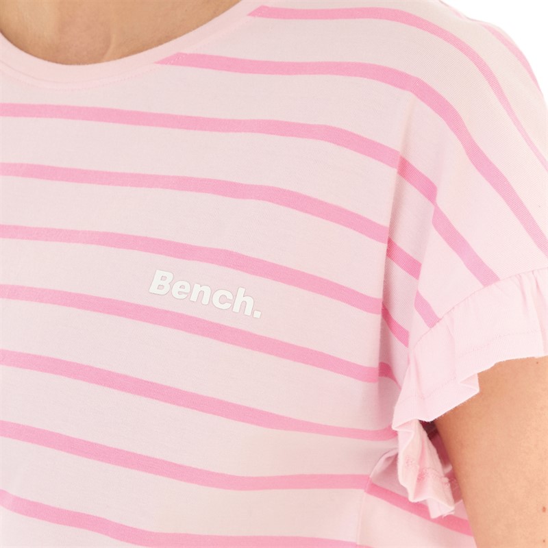 Bench Womens Velmina T-Shirt Pink Stripe