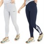Bench Womens Veeda Two Pack Leggings Navy/Grey Marl
