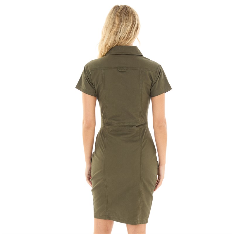 Bench Womens Perse Cargo Dress Khaki