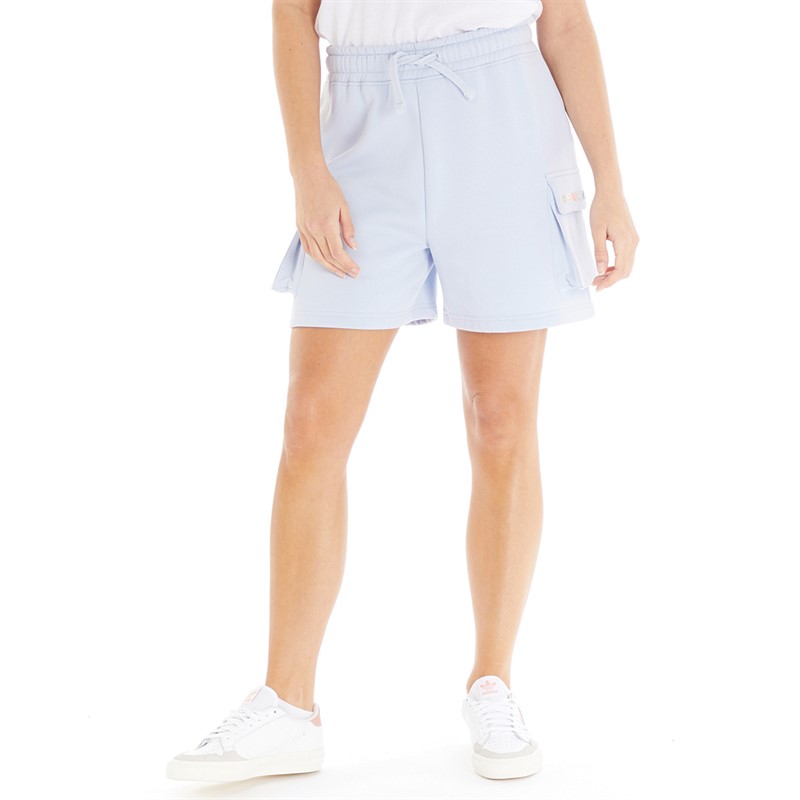 Bench Womens Padme Fleece Cargo Shorts Light Blue