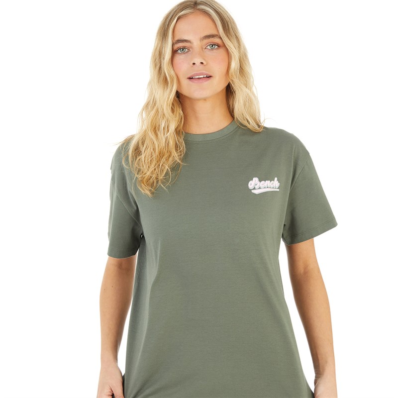 Bench Damskie Rinna T-shirty Khaki